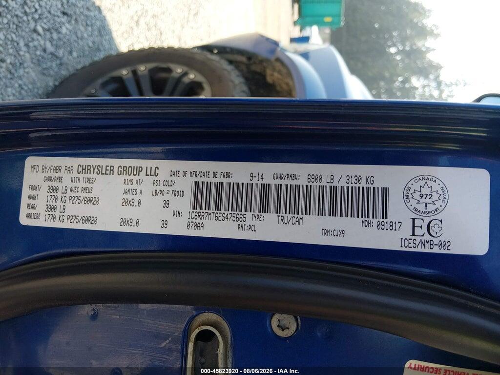 1C6RR7MT6ES475665 2014 RAM 1500 photo no. 9