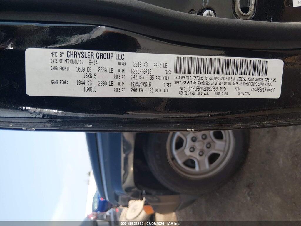 1C4NJPBA4ED882758 2014 JEEP PATRIOT photo no. 9