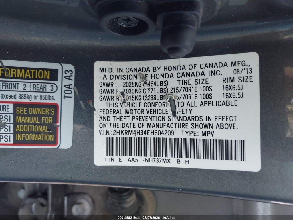 2HKRM4H34EH604209 2014 HONDA CR-V photo no. 9