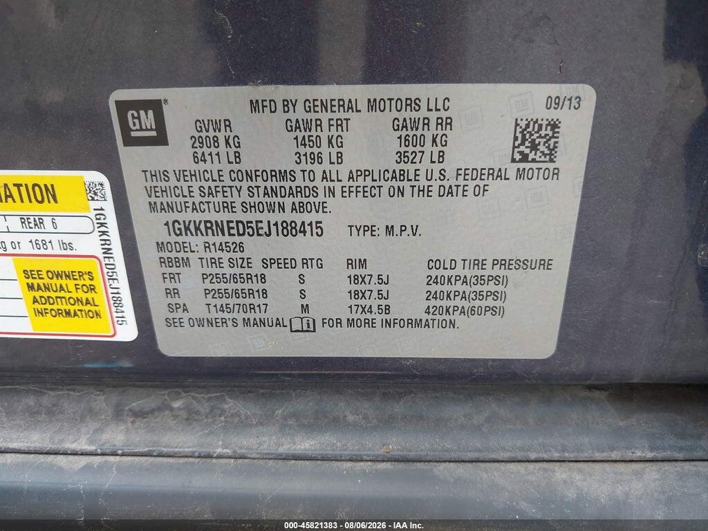1GKKRNED5EJ188415 2014 GMC ACADIA photo no. 9