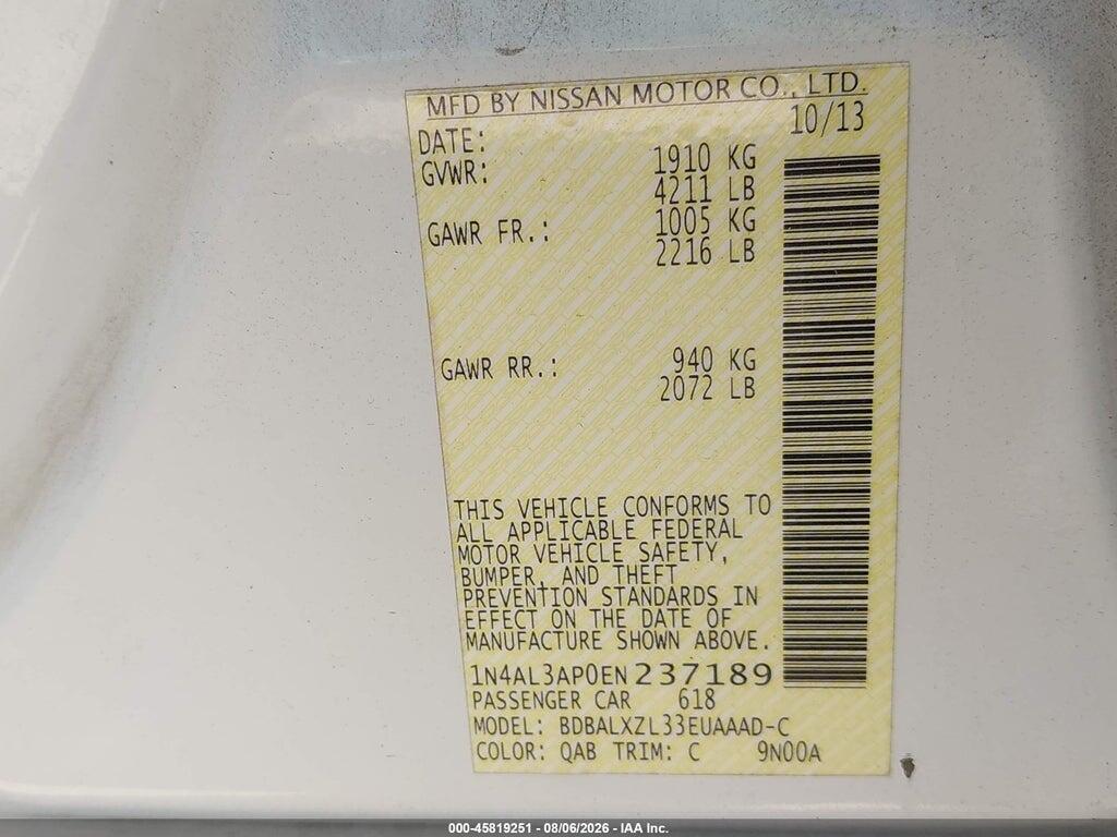 1N4AL3AP0EN237189 2014 NISSAN ALTIMA photo no. 9