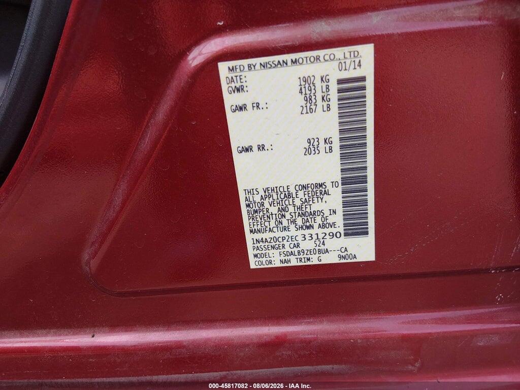 1N4AZ0CP2EC331290 2014 NISSAN LEAF photo no. 9