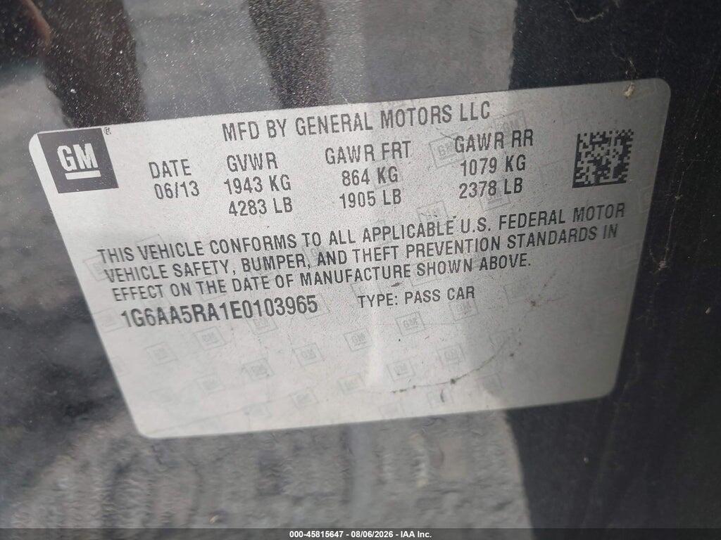 1G6AA5RA1E0103965 2014 CADILLAC ATS photo no. 9