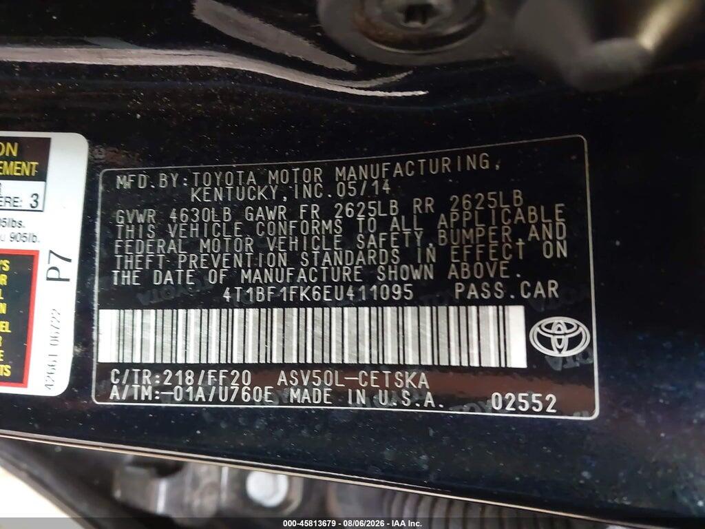 4T1BF1FK6EU411095 2014 TOYOTA CAMRY photo no. 9