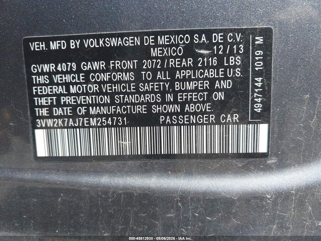 3VW2K7AJ7EM254731 2014 VOLKSWAGEN JETTA photo no. 9