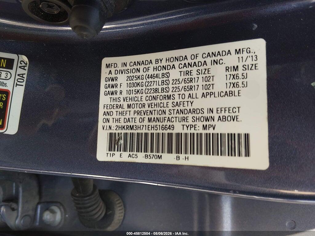 2HKRM3H71EH516649 2014 HONDA CR-V photo no. 9