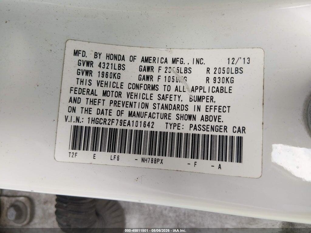 1HGCR2F79EA101642 2014 HONDA ACCORD photo no. 9
