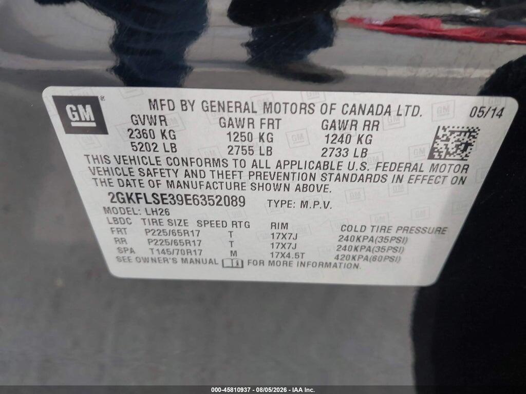 2GKFLSE39E6352089 2014 GMC TERRAIN photo no. 9