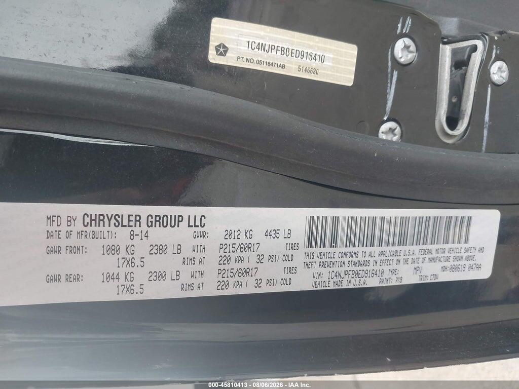 1C4NJPFB0ED916410 2014 JEEP PATRIOT photo no. 8