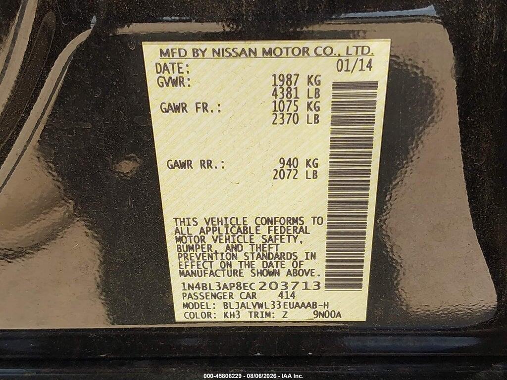 1N4BL3AP8EC203713 2014 NISSAN ALTIMA photo no. 9