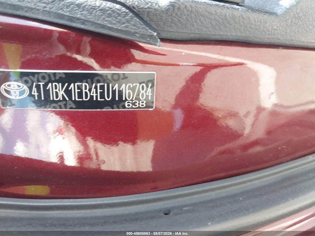 4T1BK1EB4EU116784 2014 TOYOTA AVALON photo no. 9