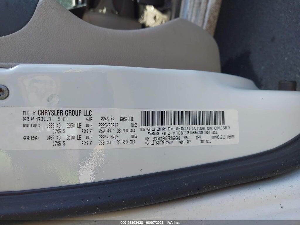 2C4RC1BG7ER160601 2014 CHRYSLER TOWN & COUNTRY photo no. 9