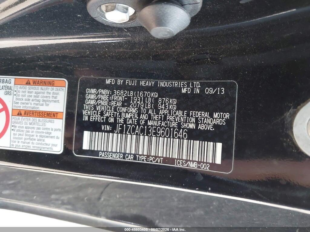JF1ZCAC13E9601646 2014 SUBARU BRZ photo no. 9