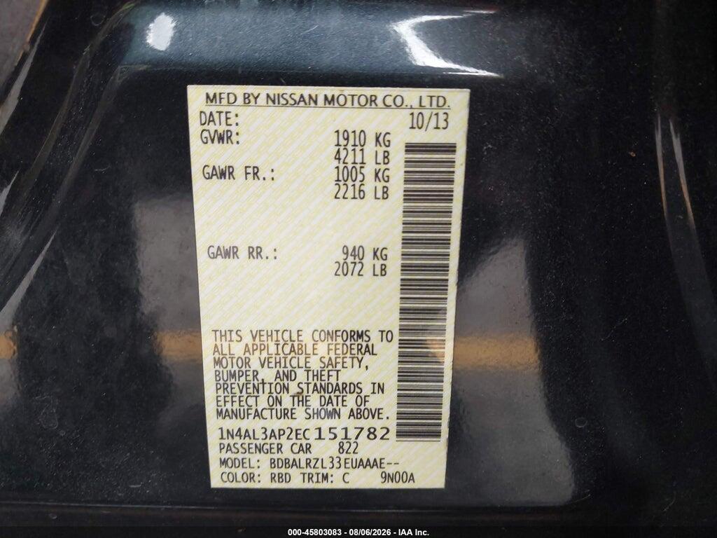 1N4AL3AP2EC151782 2014 NISSAN ALTIMA photo no. 9