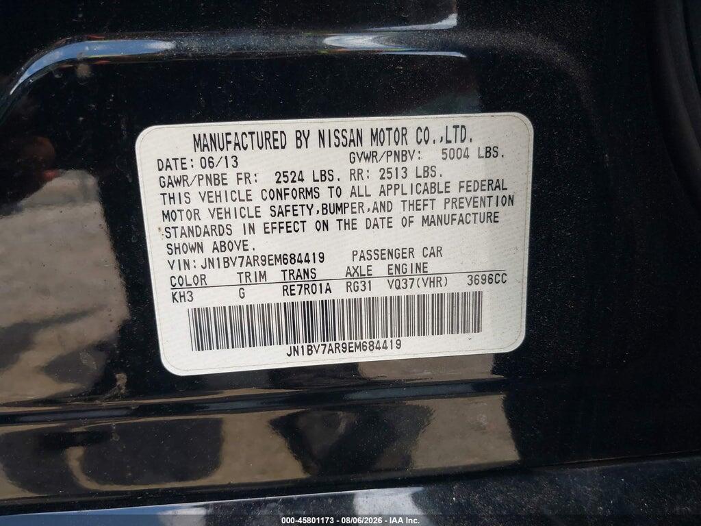JN1BV7AR9EM684419 2014 INFINITI Q50 photo no. 9