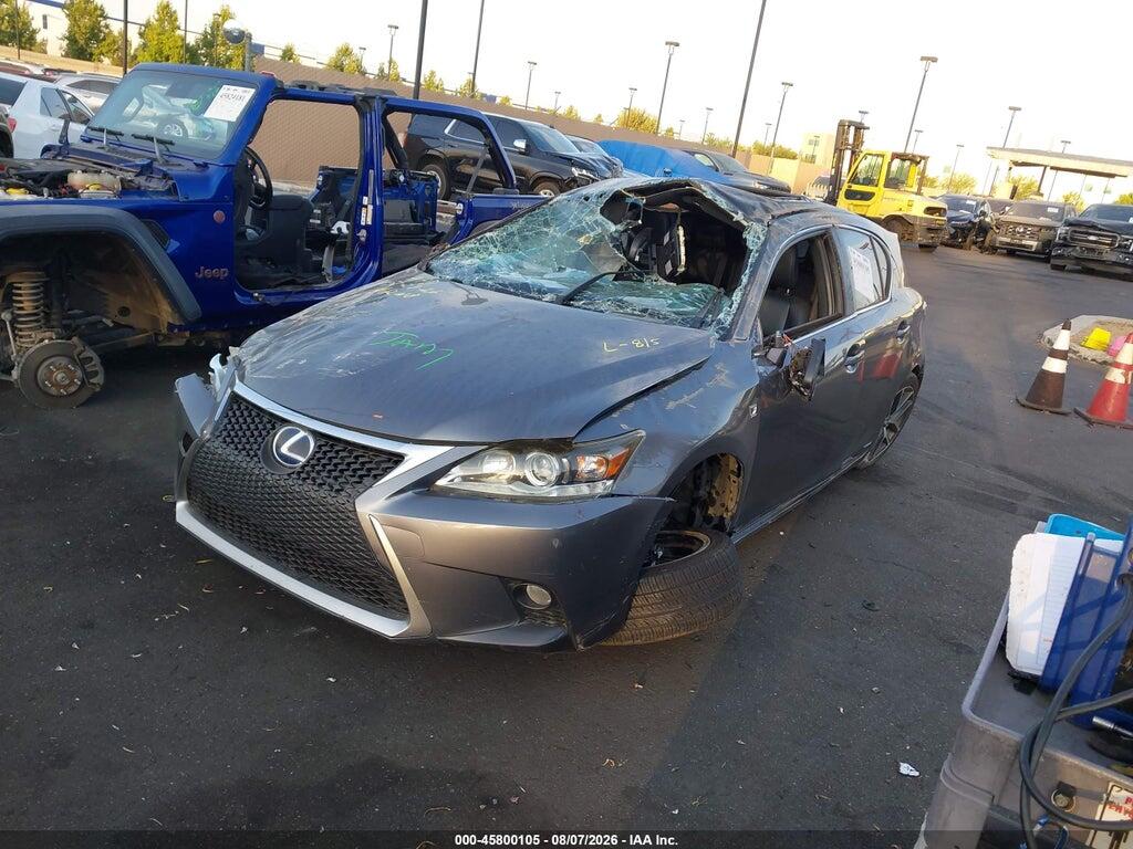 JTHKD5BH5E2183564 2014 LEXUS CT 200H photo no. 2