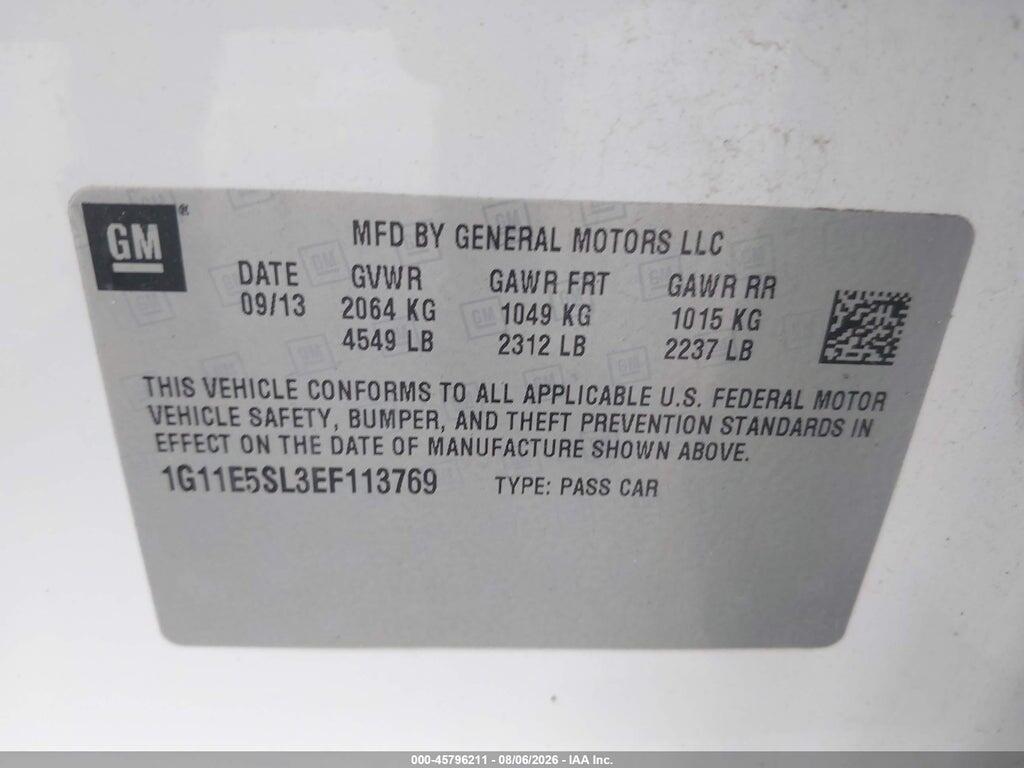 1G11E5SL3EF113769 2014 CHEVROLET MALIBU photo no. 9