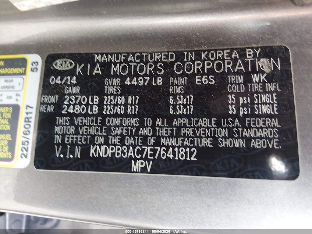 KNDPB3AC7E7641812 2014 KIA SPORTAGE photo no. 9