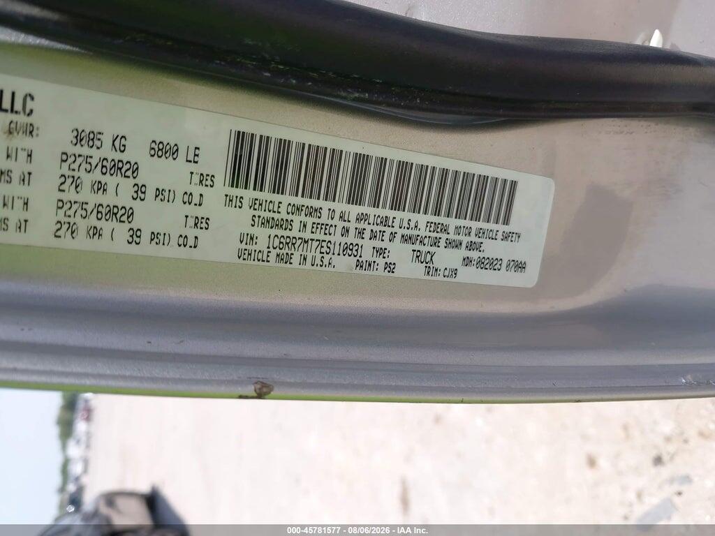 1C6RR7MT7ES110931 2014 RAM 1500 photo no. 9