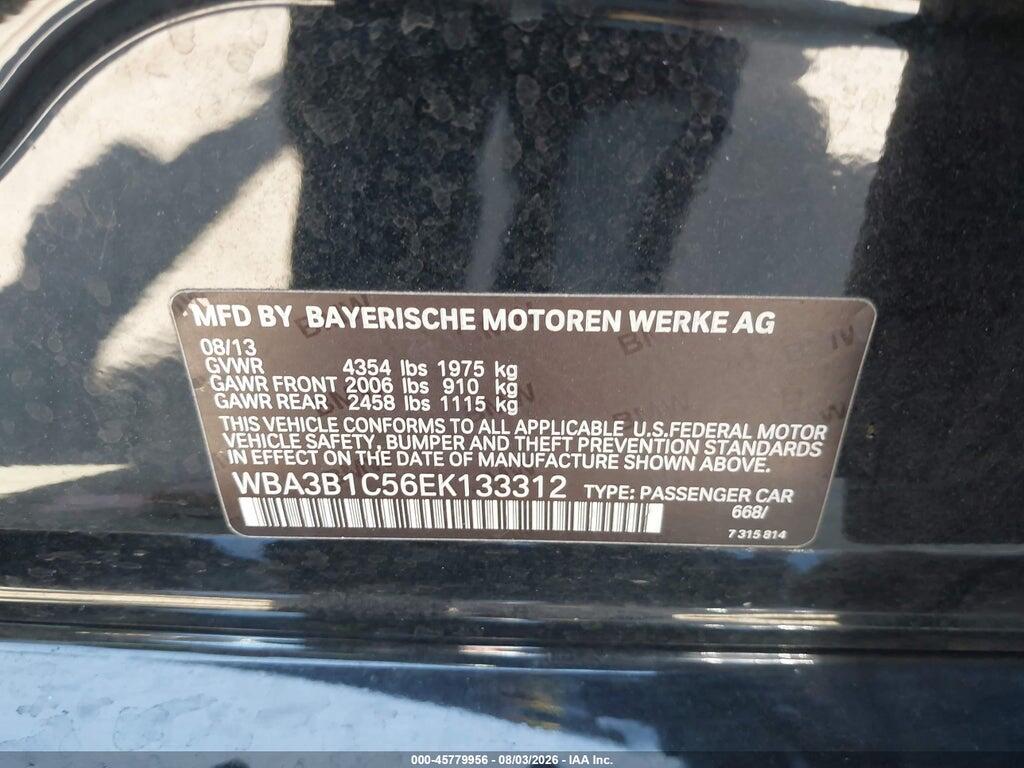 WBA3B1C56EK133312 2014 BMW 320I photo no. 9
