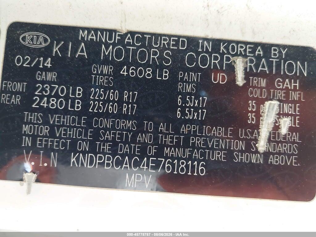 KNDPBCAC4E7618116 2014 KIA SPORTAGE photo no. 9
