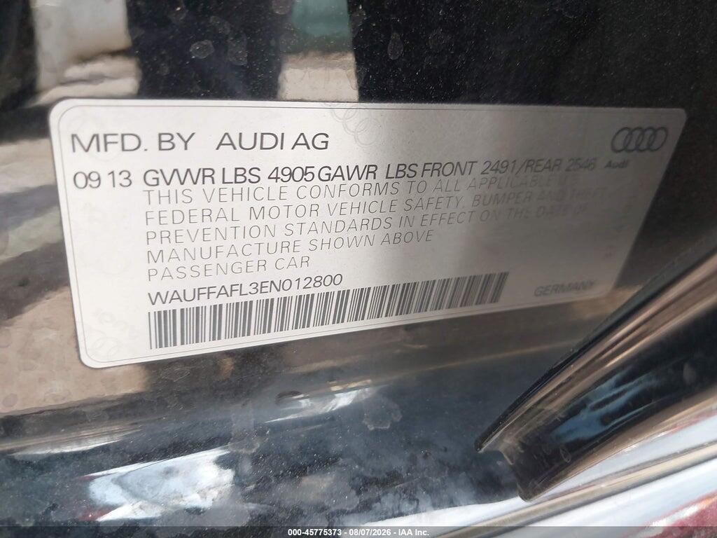 WAUFFAFL3EN012800 2014 AUDI A4 photo no. 9