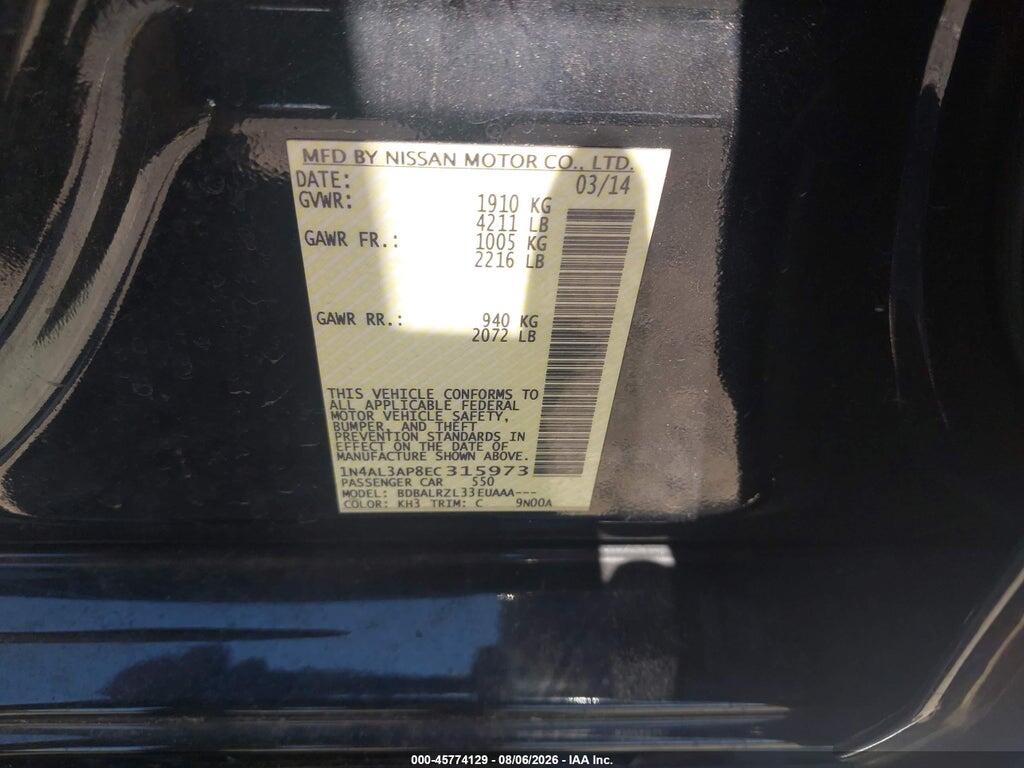 1N4AL3AP8EC315973 2014 NISSAN ALTIMA photo no. 9