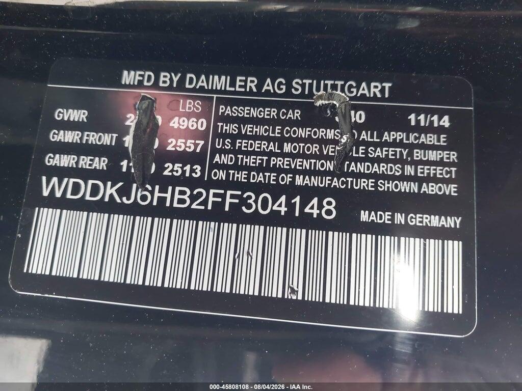 WDDKJ6HB2FF304148 2015 MERCEDES-BENZ E 400 photo no. 9