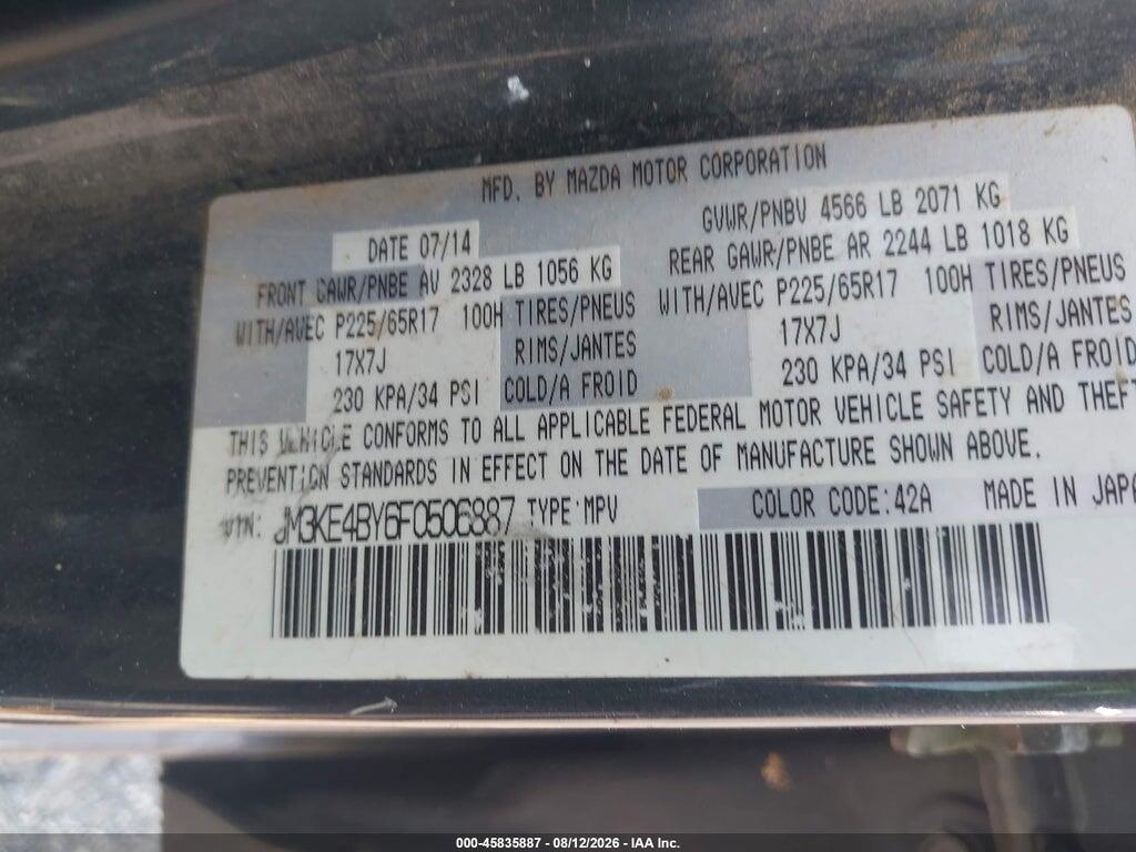 JM3KE4BY6F0506887 2015 MAZDA CX-5 photo no. 9
