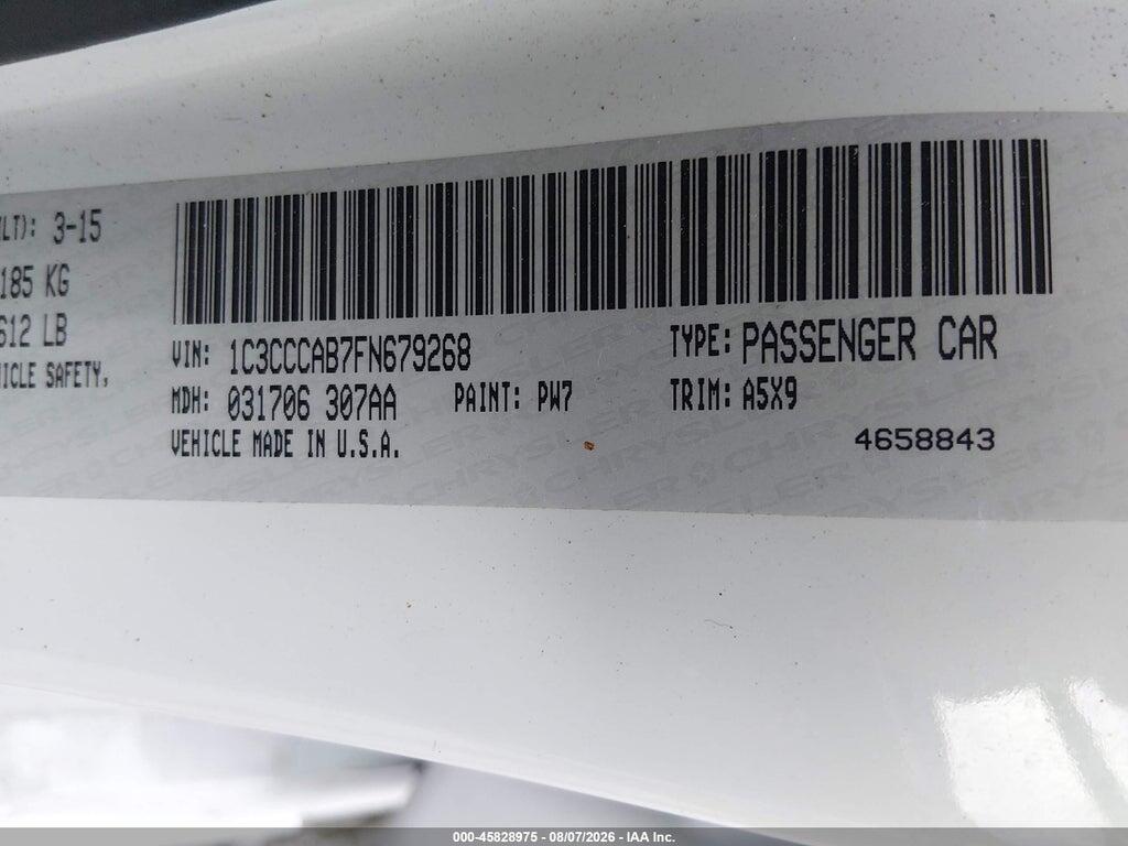 1C3CCCAB7FN679268 2015 CHRYSLER 200 photo no. 9
