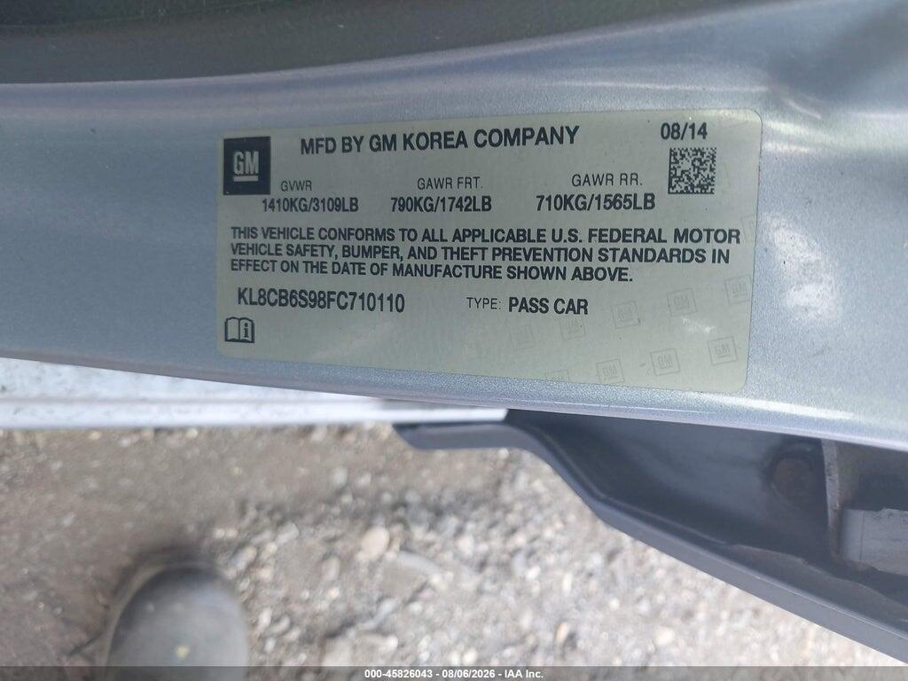 KL8CB6S98FC710110 2015 CHEVROLET SPARK photo no. 9