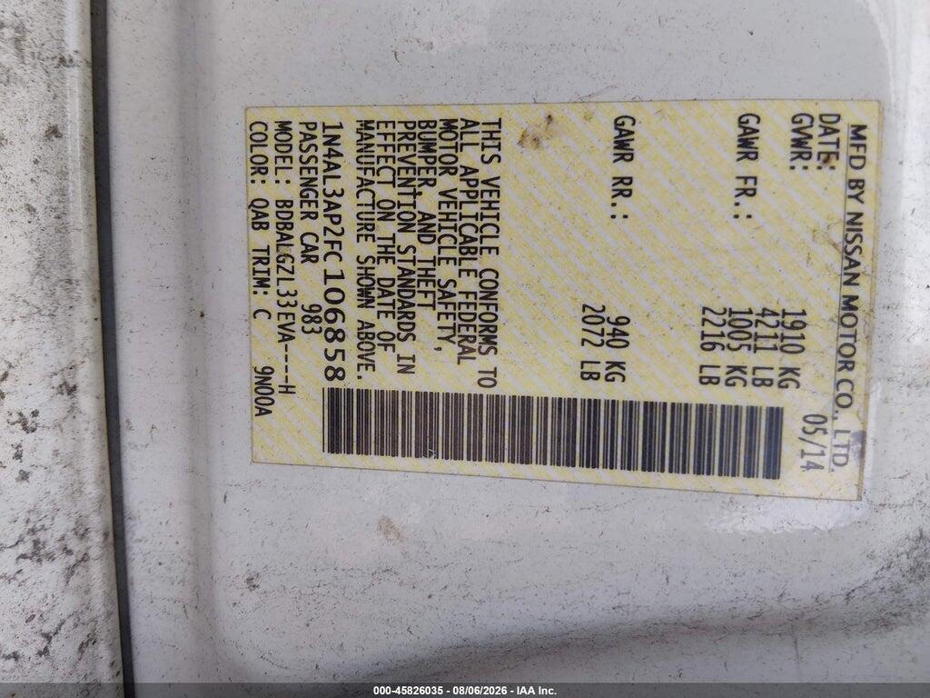 1N4AL3AP2FC106858 2015 NISSAN ALTIMA photo no. 9