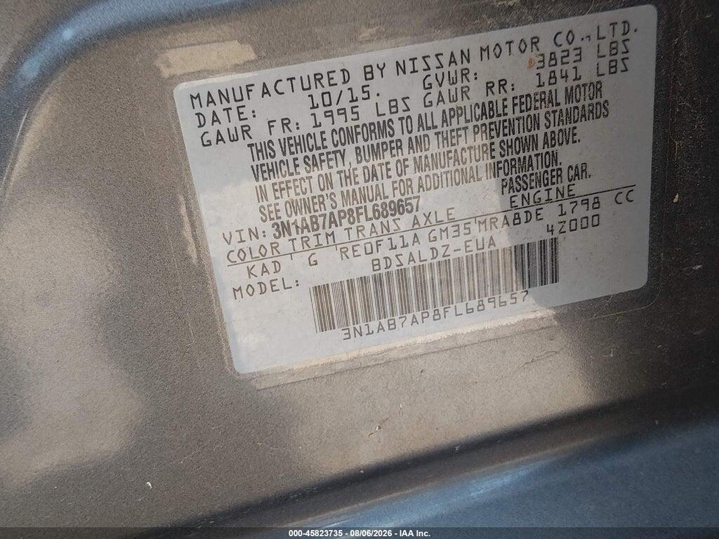 3N1AB7AP8FL689657 2015 NISSAN SENTRA photo no. 9