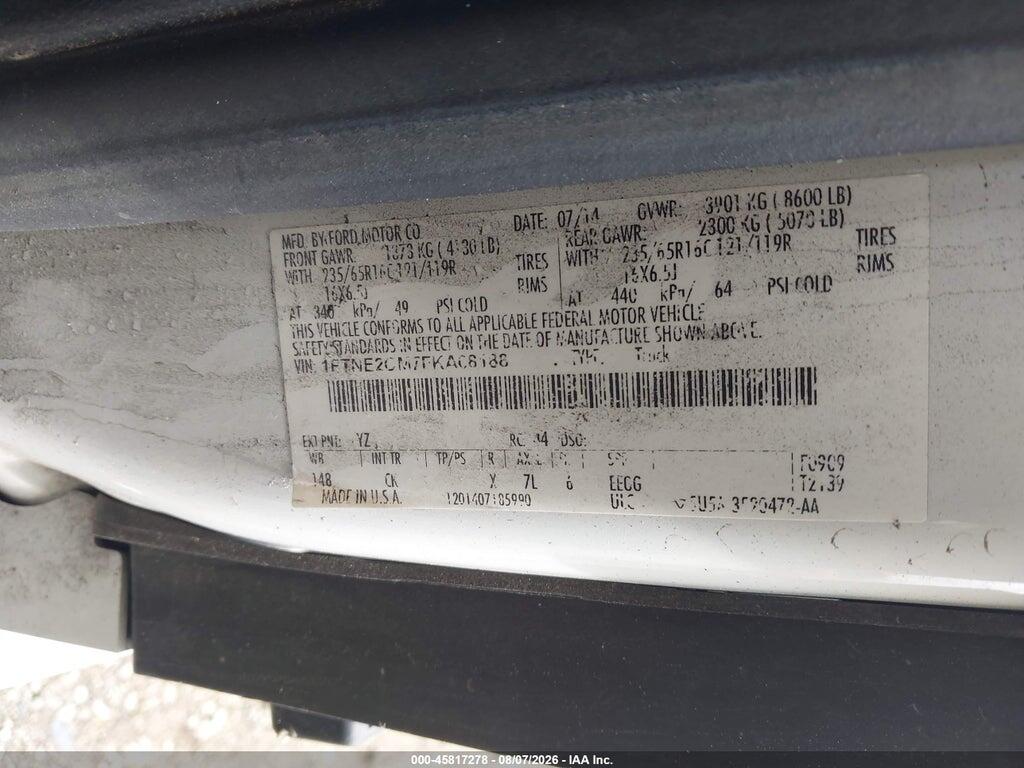1FTNE2CM7FKA08188 2015 FORD TRANSIT-150 photo no. 9