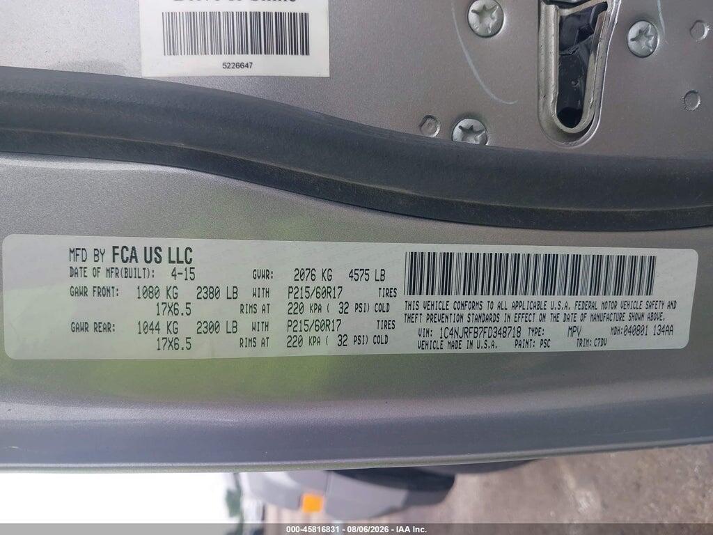 1C4NJRFB7FD348718 2015 JEEP PATRIOT photo no. 9