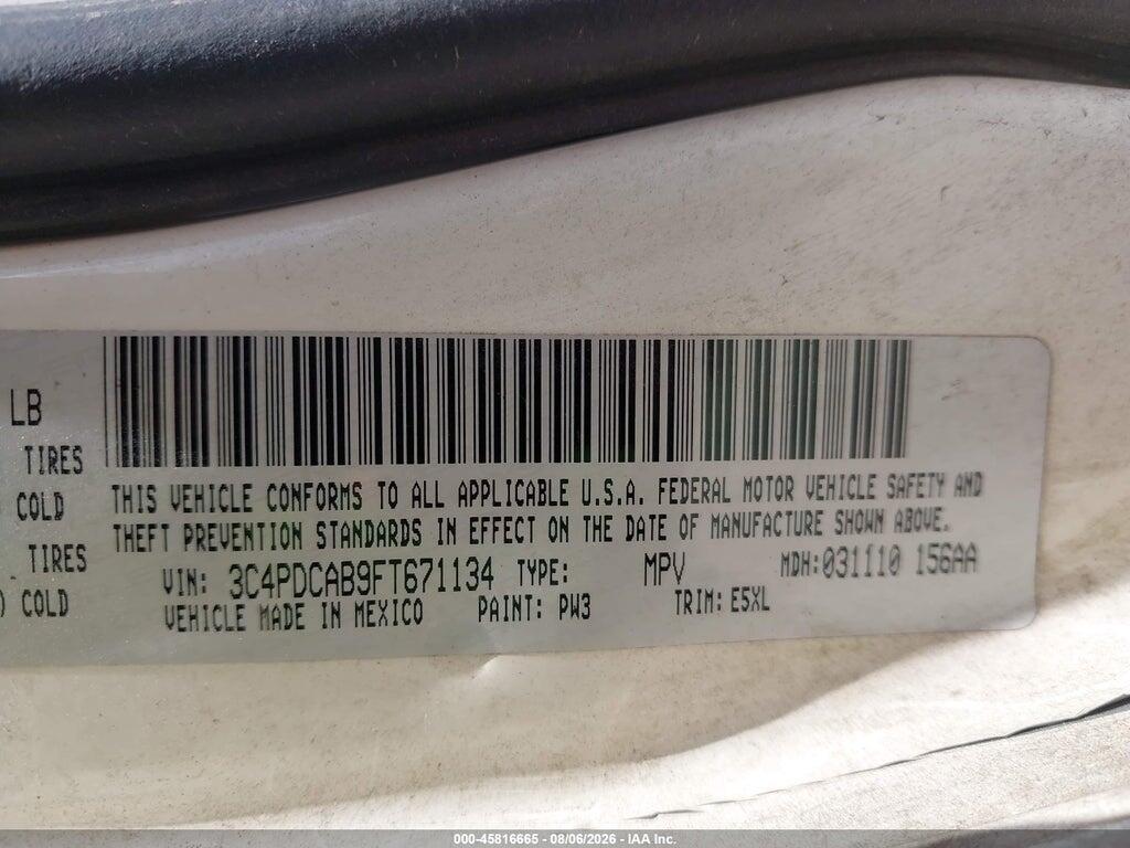 3C4PDCAB9FT671134 2015 DODGE JOURNEY photo no. 9