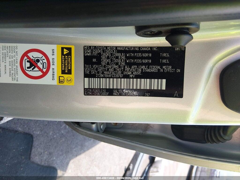 2T2BK1BA4FC339787 2015 LEXUS RX 350 photo no. 9