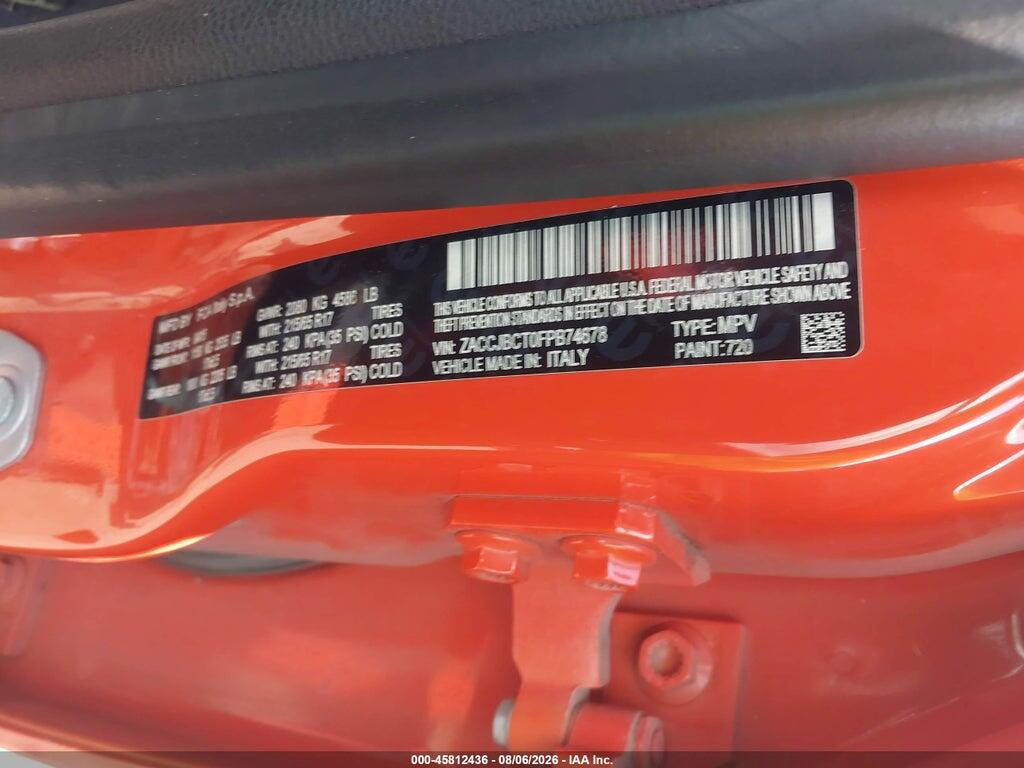 ZACCJBCT0FPB74678 2015 JEEP RENEGADE photo no. 9