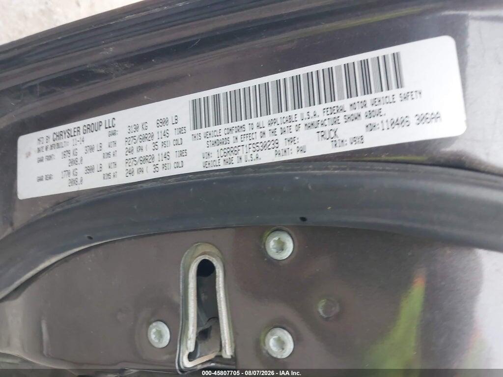 1C6RR6FT1FS530239 2015 RAM 1500 photo no. 9