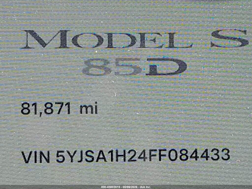 5YJSA1H24FF084433 2015 TESLA MODEL S photo no. 7