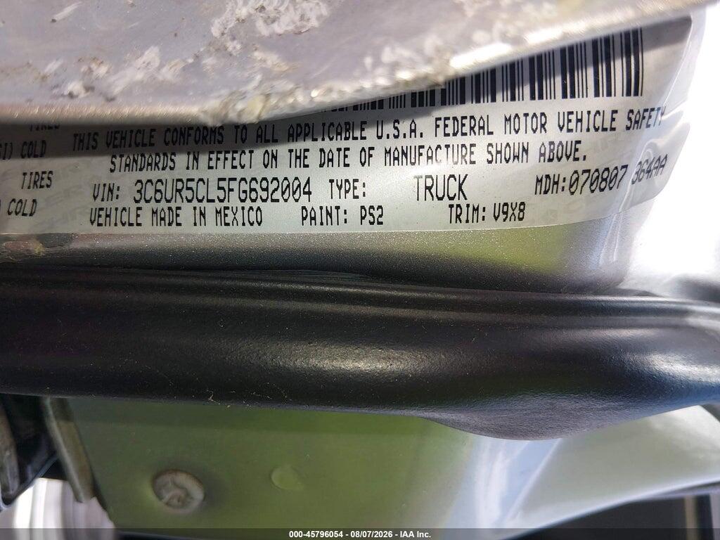 3C6UR5CL5FG692004 2015 RAM 2500 photo no. 9