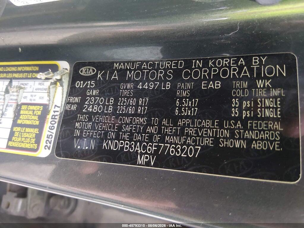 KNDPB3AC6F7763207 2015 KIA SPORTAGE photo no. 9
