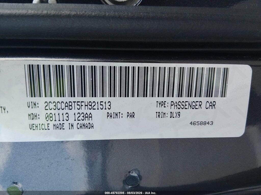 2C3CCABT5FH921513 2015 CHRYSLER 300 photo no. 9