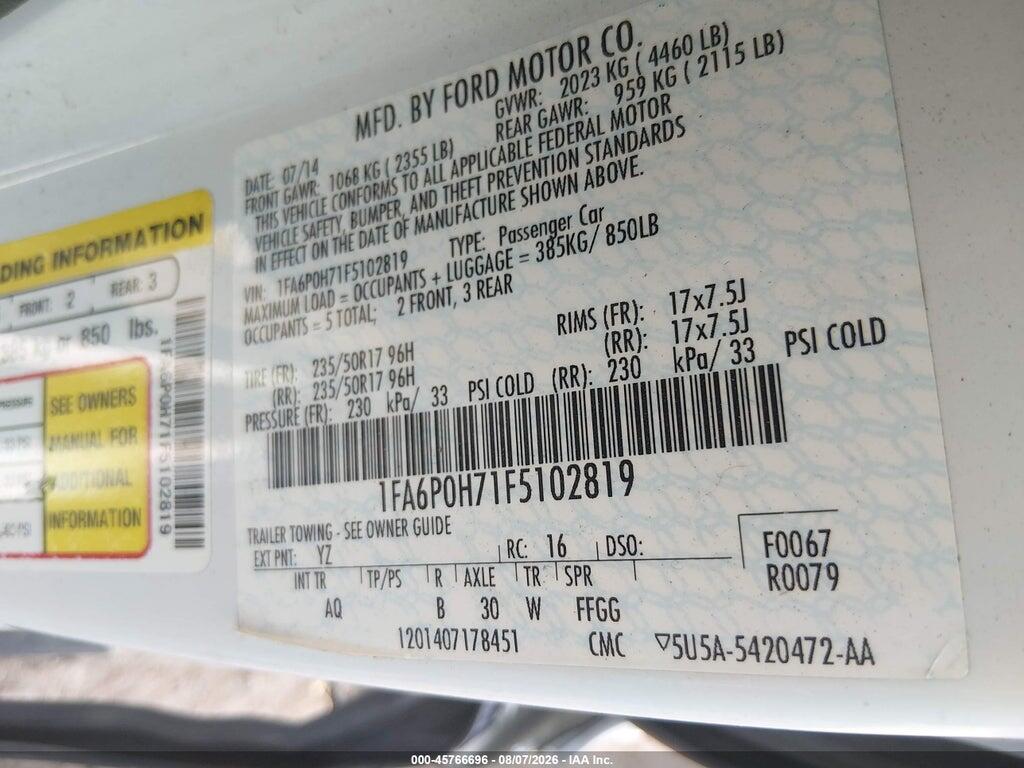 1FA6P0H71F5102819 2015 FORD FUSION photo no. 9