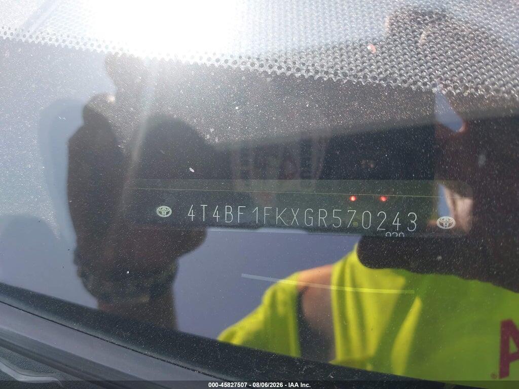 4T4BF1FKXGR570243 2016 TOYOTA CAMRY photo no. 12