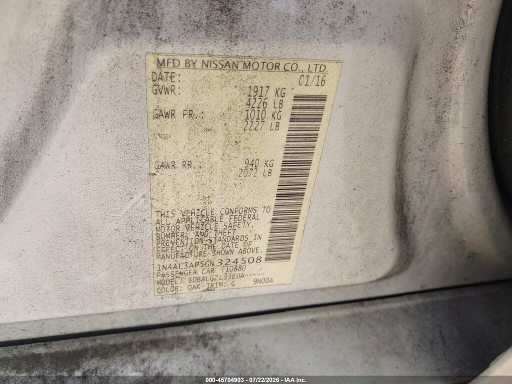 1N4AL3AP5GN324508 2016 NISSAN ALTIMA photo no. 9