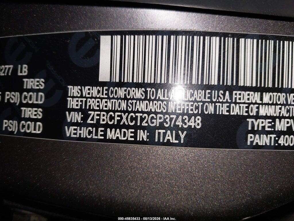 ZFBCFXCT2GG374348 2016 FIAT 500X photo no. 9