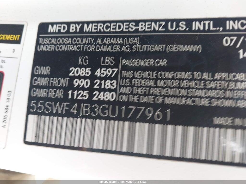 55SWF4JB3GU177961 2016 MERCEDES-BENZ C 300 photo no. 9