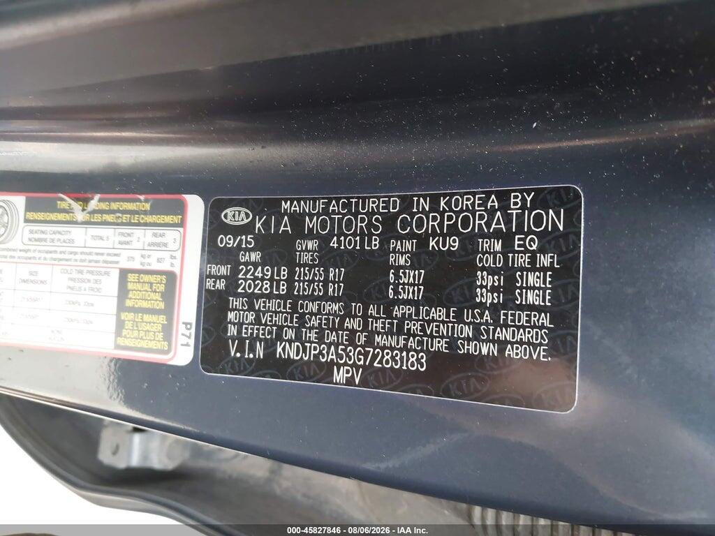 KNDJP3A53G7283183 2016 KIA SOUL photo no. 9