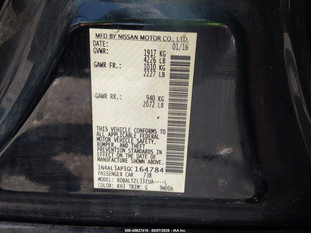 1N4AL3AP1GC164784 2016 NISSAN ALTIMA photo no. 9